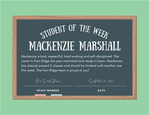 Student of the Week 